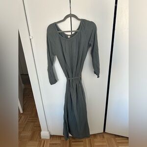 Numero 74 blue long sleeve linen maxi dress size small